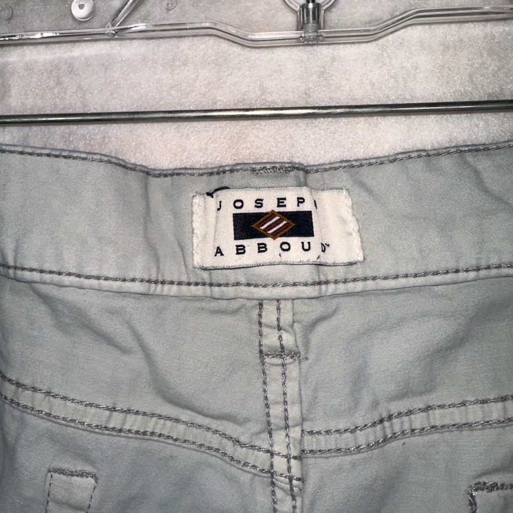 Joseph Abboud Pants Mens 34x30 Light Gray Good Casual Five Pocket Geometric - Picture 8 of 16